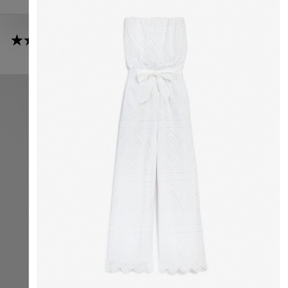 Express White Romper Medium
